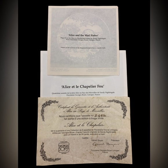 Limoges,  Alice in Wonderland collection Limited Edition, Plate #4 - Picture 7 of 8